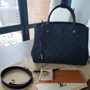 Louis Vuitton Montaigne Empreinte Marine Rouge MM